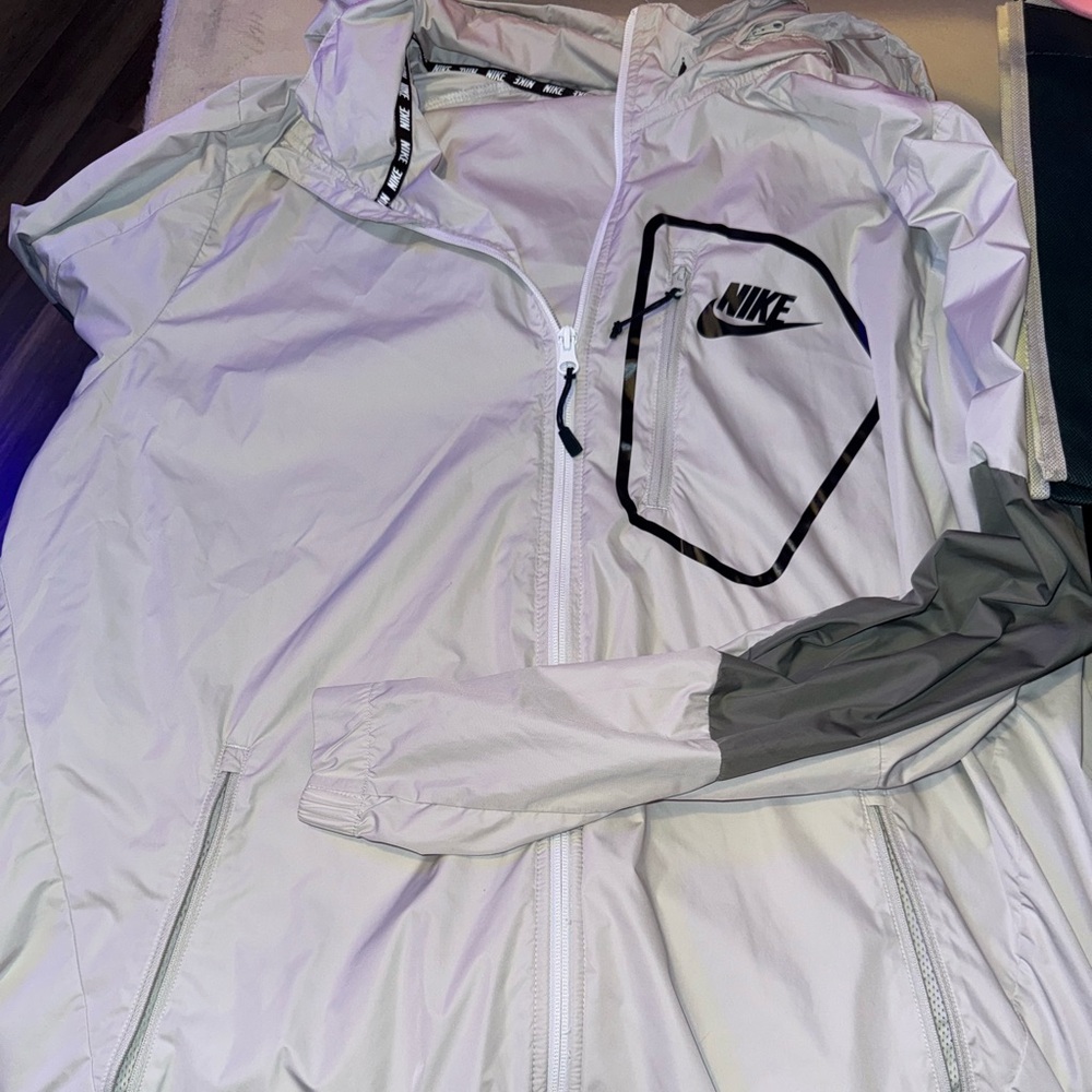 White Nike Rain Jacket
